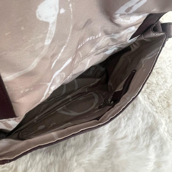 ALLIBELLE LEATHER CROSSBODY BAG PURSE (Deep Plum Purple) - Picture 5 of 6